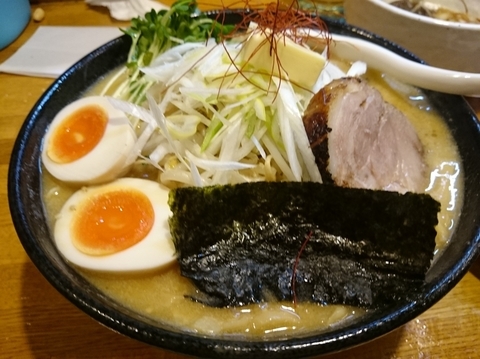 「清湯味噌そば800円＋味玉」@麺屋 鶏口の写真