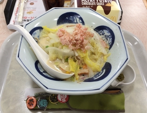 「霜降り白菜とかにの豆乳クリームちゃんぽん」@長崎ちゃんぽん リンガーハット イズミヤ千里丘店の写真