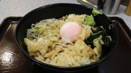 「冷したぬきそば 400円」@そば処 かめや 新橋店の写真