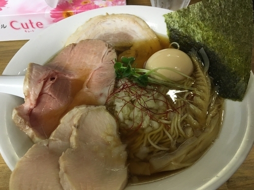 「へべれ家ラーメン、トッピング全部のせ900円」@へべれ家の写真