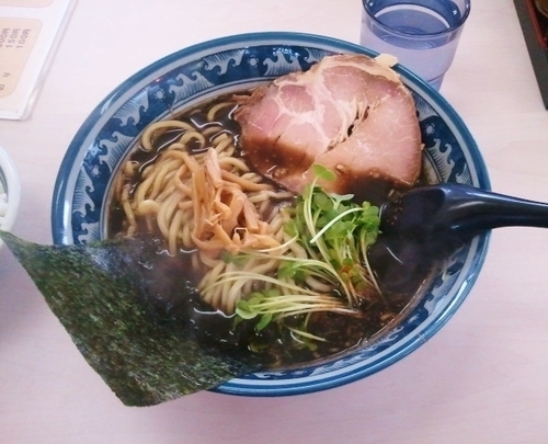 「黒醤油太麺」@あぢとみ食堂の写真