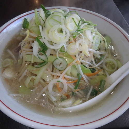 「牛野菜らーめん塩(740円)、半チャーハンセット(+260円」@ラーメン一刻の写真