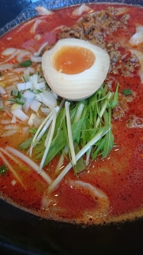 「刀削坦々麺中辛６５０円」@刀削麺屋 港南店の写真