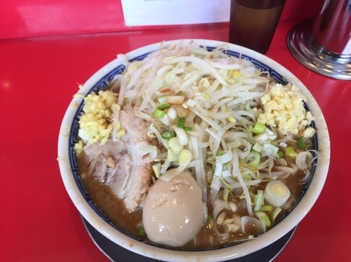 「136の味噌（ヤサイ、ニンニクちょいマシ、ネギ、生姜、味玉） 8」@ジャンプの写真