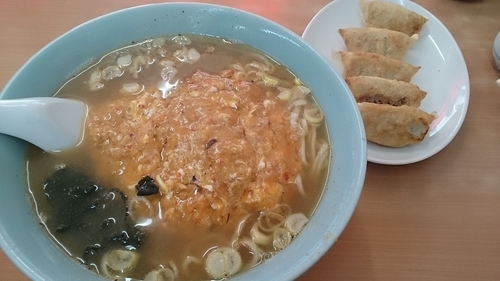 「上海風タンタンメン＋焼き餃子」@北京楼の写真