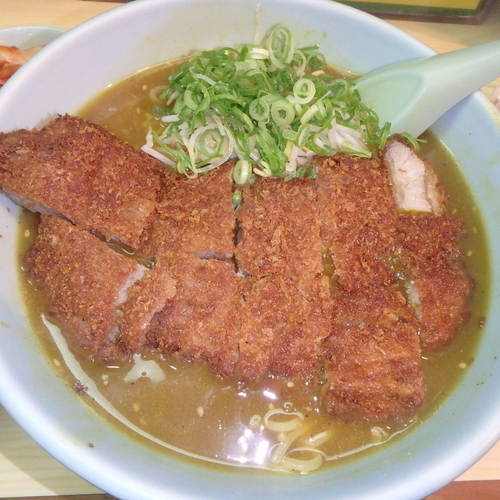 「カツカレーラーメンセット(800円)」@らーめんはうす ポパイ 西口店の写真