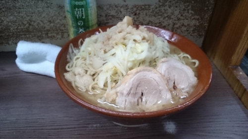 「麺増し大小(アブラカラメ)￥７４０」@ラーメン二郎 横浜関内店の写真