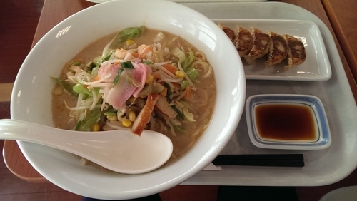 「長崎ちやんぽん、餃子セット、麺2倍」@リンガーハット イオン相模原店の写真