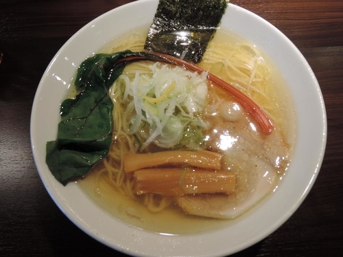 「アジ煮干し塩中華そば」@志奈そば 田なか Secondの写真