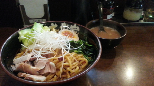 「（限定）海老辛油そば+中盛り+豚めし」@ラーメン 大山家 昭島店の写真