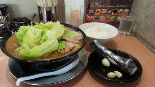 「限定/BLACK MONSTER+大盛り+ライス」@らあめん花月嵐 福生店の写真