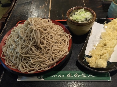 「もり・大盛り＋穴子てんぷら（￥400＋￥150）」@味奈登庵 関内南口店の写真