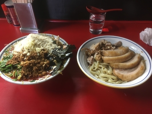 「【限定】台湾カレーつけ麺＋豚増し＋パルメザンチーズ」@豚男 -BUTAMEN-の写真