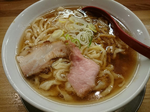 「喜多方ラーメン（醤油）大盛」@麺や 七彩 八丁堀店の写真