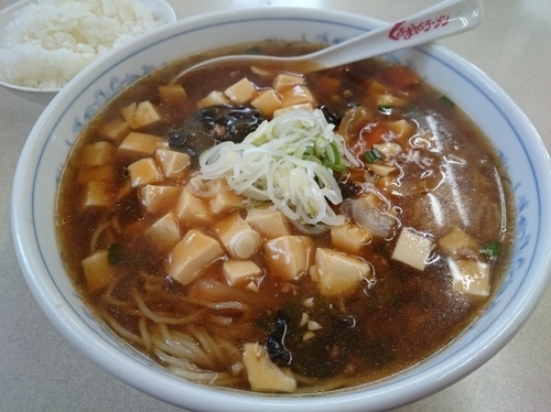 「マーボラーメン810円＋ライス(サービス)」@くるまやラーメン 清瀬店の写真