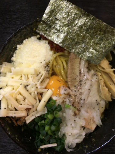 「かれーまぜそば（300g)＋Wチーズ150円」@二代目狼煙 分店 弐の写真