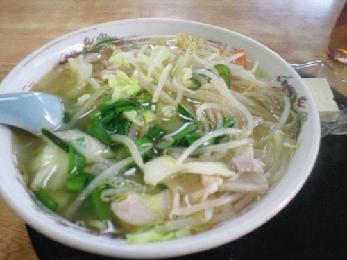 「タンメン 600円」@奈可゛島食堂の写真