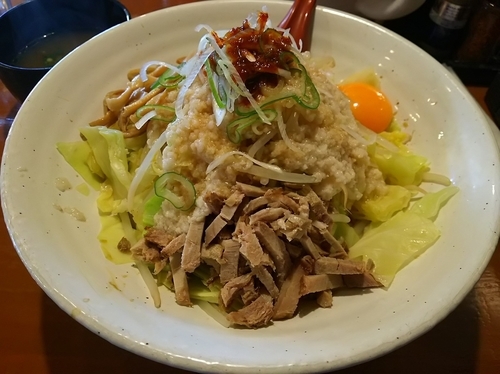 「まぜ麺　大（３００ｇ）　※スープ付き」@麺 GAKUの写真
