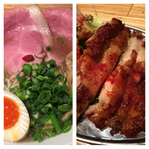 「限定 醤油煮干ソバ 850円&ナマイキチキン 400円」@NOODLE STOCK 鶴おかの写真