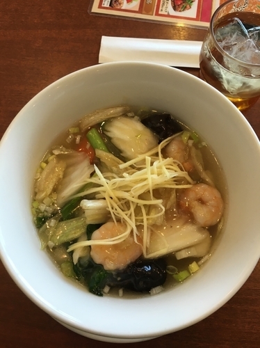 「海老野菜あんかけ麺780円」@中華レストランChina Fan 草加店の写真