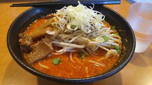 「炎味噌ラーメン８５０円（大盛り、２カラ、１びり全て無料）」@みそ街道   炎～en～ 千葉みゆき通り店の写真