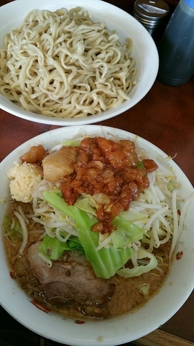 「大つけ麺」@ラーメン二郎 めじろ台法政大学前店の写真