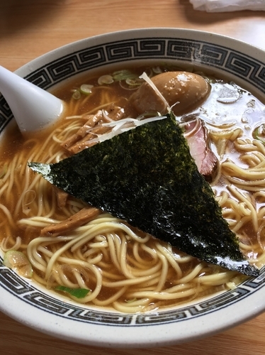 「魚介味玉」@中華そば おかめの写真