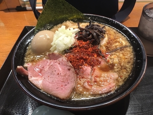 「ラーメン¥750+味玉¥100」@丸め 田無ファミリーランド店の写真