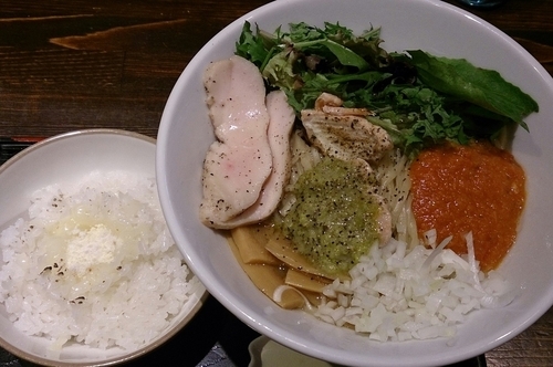 「【限定】シャケトマーゼ(大)+しめのめし(チーズ付き)」@麺や 蒼 AOIの写真