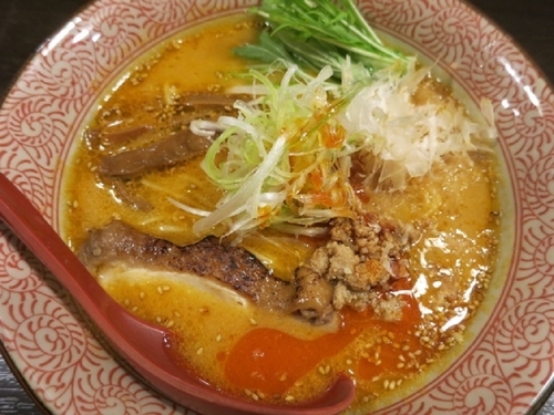 「辛みそ鶏節そば　　800円」@征麺家 かぐら屋の写真