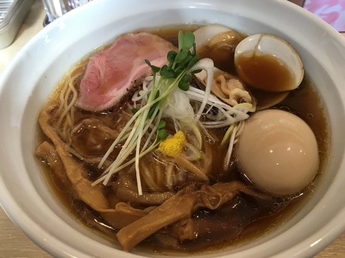 「蛤醤油そば850円、味玉100円」@麺屋壱心の写真