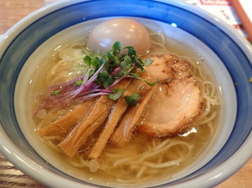 「塩ラーメン＋特大半熟煮玉子」@麺や Co粋の写真