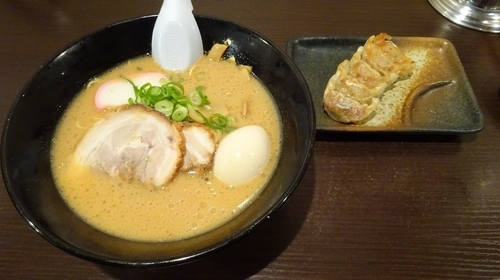 「特製和歌山らーめん（900円）＋ひと口ぎょうざ（ハーフ）」@新和歌山らーめん 極ジョーの写真