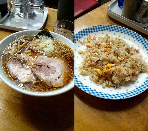 「ラーメン+半チャーハンの『Ｃセット(￥750)』」@タンポポの写真