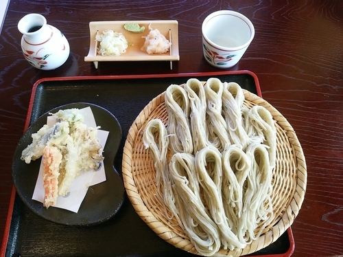 「天ざるそばセット(並盛)1,317円」@蕎麦処つゆ下梅の花 本店の写真