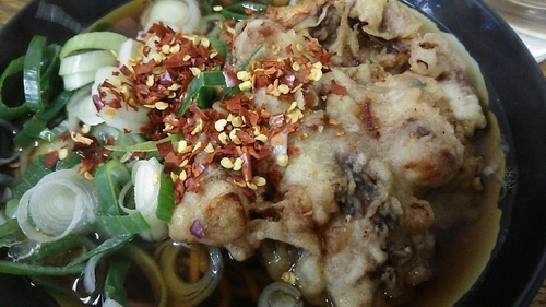 「ゲソそば」@六文そば 日暮里第2店の写真