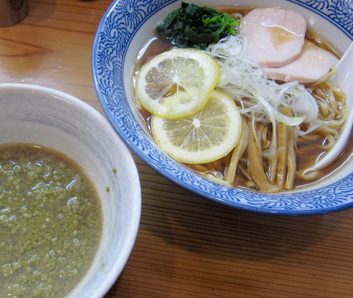「レモンと牡蠣のつけラー 1,000円 + 替玉 100円」@麺処 いし川の写真