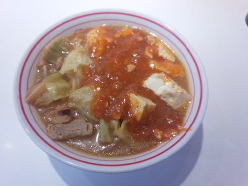 「半蒙古タンメン＋半蒙古丼」@蒙古タンメン中本 草加店の写真