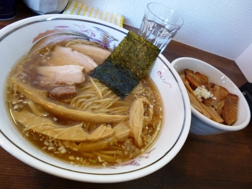 「中華そば+チャーシューライス」@中華そば 尋の写真