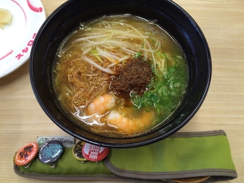「濃厚えび味噌ラーメン」@スシロー 沢良宜店の写真