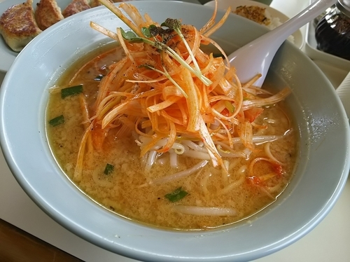「ねぎみそ　※ライスサービス　＋餃子：１０円サービス券」@くるまやラーメン 松本渚店の写真