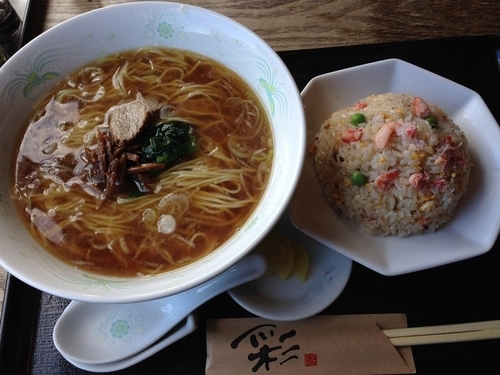 「Ｂセット②：半チャーハン＋ラーメン＋新香」@中華菜館 喜楽の写真