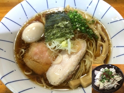 「生揚げ醤油そば（750円）＋鶏辛マヨ丼（300円）」@麺屋 むじゃきの写真