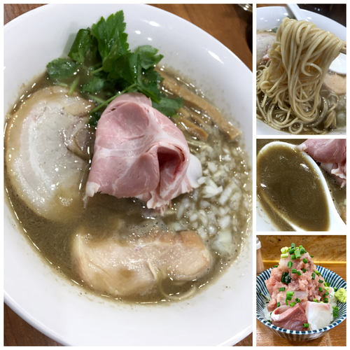 「特濃イカ煮干そば￥800＋海鮮丼￥400」@寿製麺よしかわ 川越店の写真