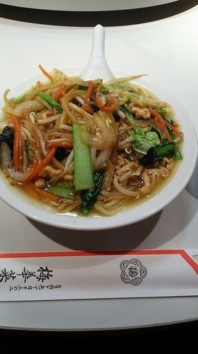 「肉そば(五目餡かけラーメン)1000円」@梅華の写真