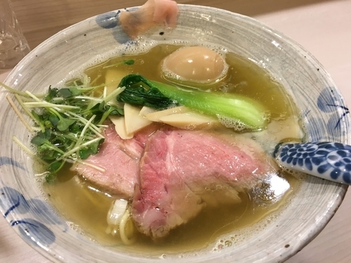 「味玉汐そば 850円」@麺処 きなりの写真