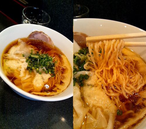 「木桶仕込みの生揚げ醤油その麺１+ワンタン(￥650+100)」@中華そば 安成の写真