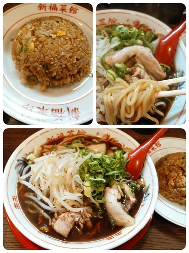 「中華そば（並）焼き飯（小）」@新福菜館 麻布十番店の写真