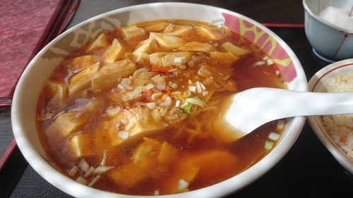 「日替わりラーメン(マーボ麺)セット(６５０円)」@台湾菜館 弘城 蒲田店の写真