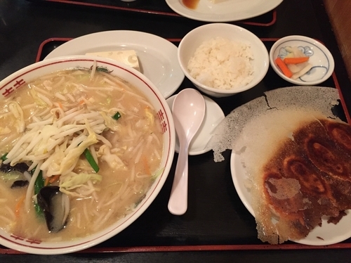 「味噌ラーメンセット」@歓迎 西口店の写真